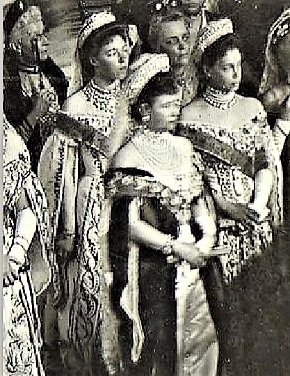 Grand Duchess Olga et al at the Imperial Court 1.jpg