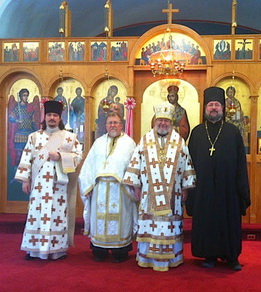Vladyka, Father Rodion, Father Vladimir, Protodeacon Nazari C.jpg