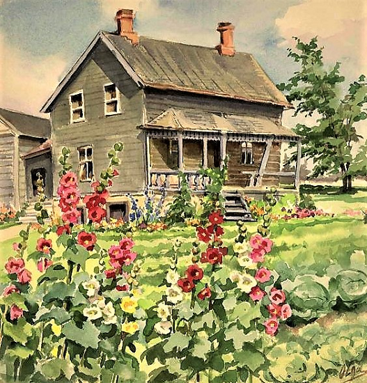 Mallow at a house, Olga-Aleksandrovna, 1930 2.png