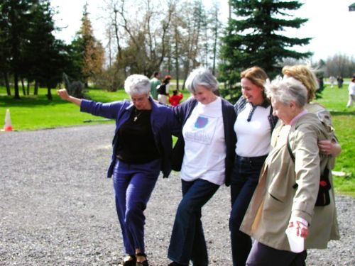 20020505 01 Dancing at Pascha party Mary Ann, me 2.JPG
