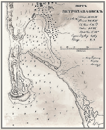 Tebenkov - Petropavlosk harbour map 1.png
